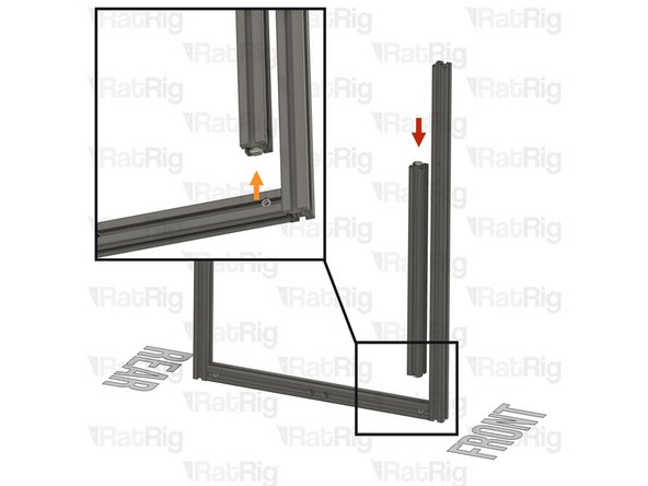 T-Slot 3030 Milled Extrusion - 440mm with Quick Connectors from step 9