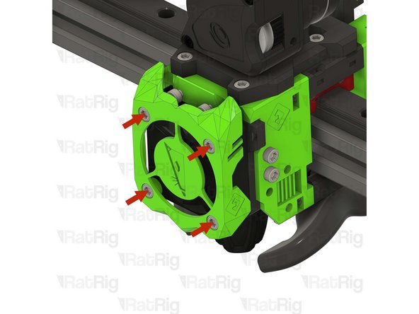 Remove the four marked M3x20 Cap Head Screws