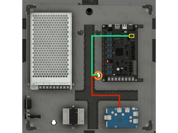 The necessary VAOC wiring will be performed in the next steps so that it is ready for the assembly and installation of the VAOC module in a later chapter