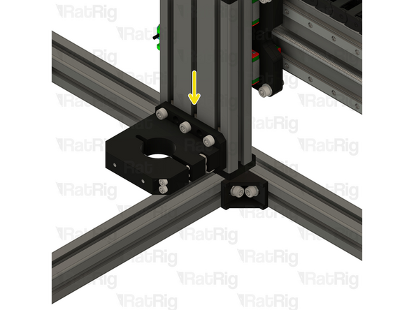 Mount the Spindle mount assembly on to the Z-Axis