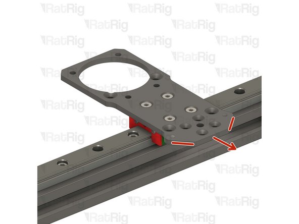 Tighten the M3x6 Countersink Screws to secure the plate to the carriage.