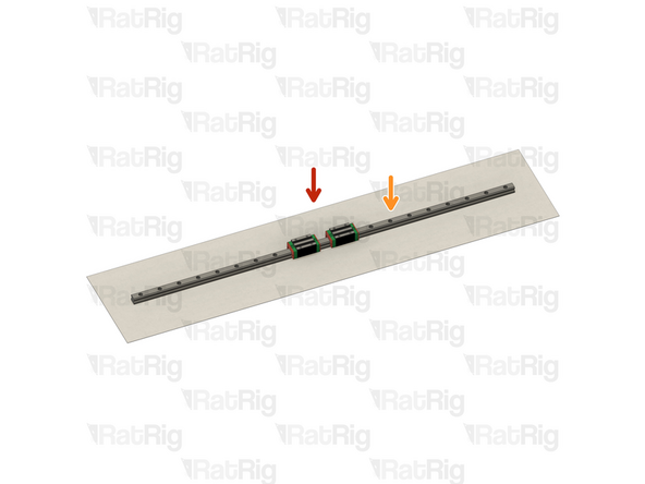 The linear rails are supplied with a protective oil coating on them. It is strongly recommended to prepare your work surface with paper towels and to wear disposable gloves.