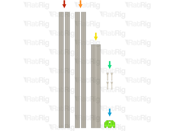 If you are building a machine of a different size, add 100mm to all listed extrusion lengths for the V-Core 4.0 400 or 200mm for the V-Core 4.0 500