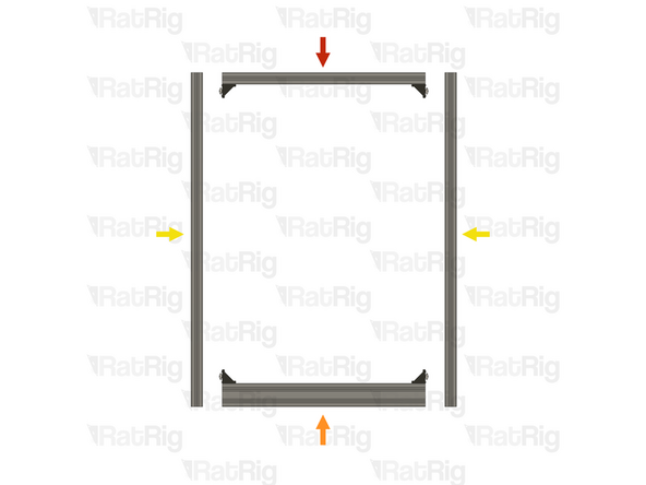 1x Door top frame assembly from Step 30