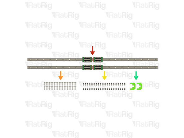 2x 1190mm HG25 Linear Rail with 2x Carriages