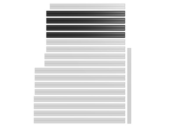 Prepare the X 3030 extrusions: