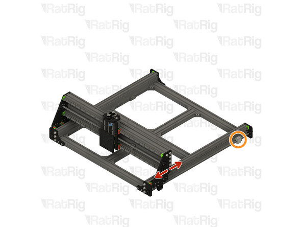 Slowly and carefully move the X-axis gantry over the full length of the axis