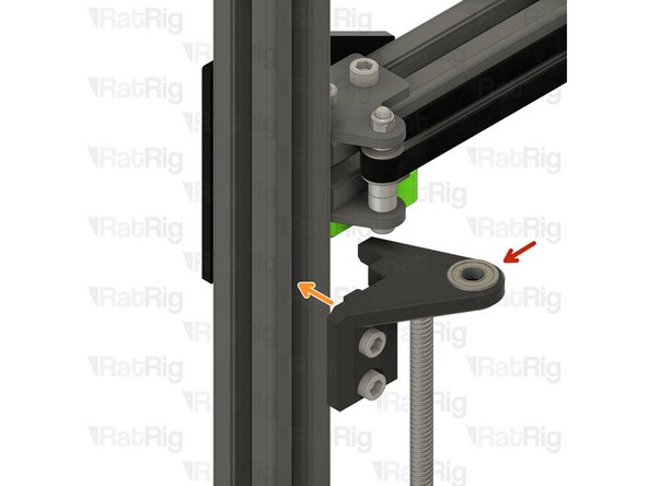 Left leadscrew constraint assembly from Step 30