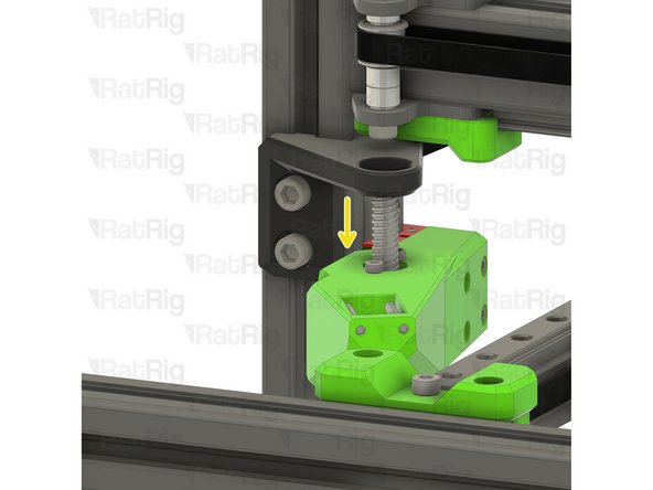 Fit the constraint assembly to the frame as shown