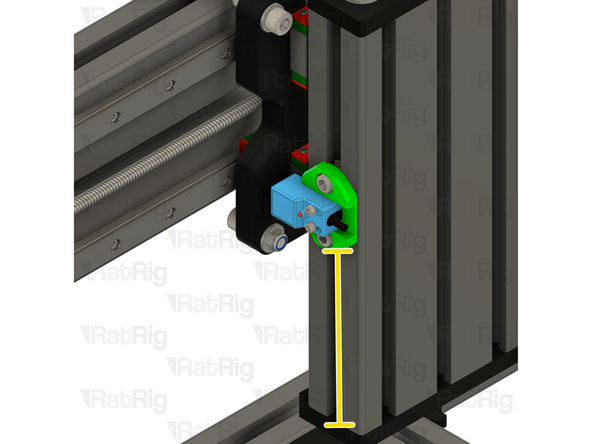 Lighty tighten the M6x12 Cap Head Screws to secure the endstop assembly to the Z-Axis