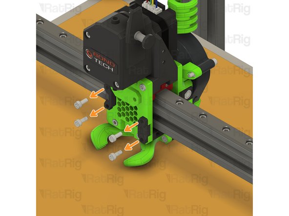 Remove the four M3x8 screws