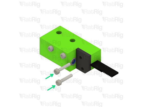 Insert the belt loop into the y_belt_mount as shown