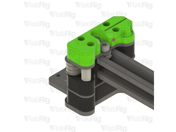 Insert the screws through the printed part and tighten them to the plate