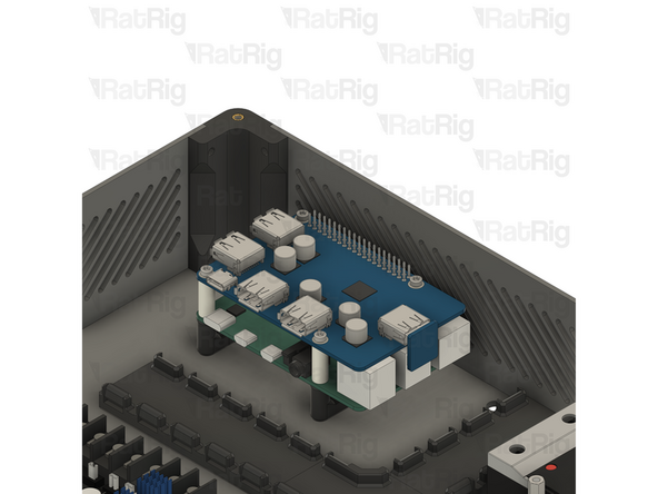 1x Raspberry Pi and USB hub assembly