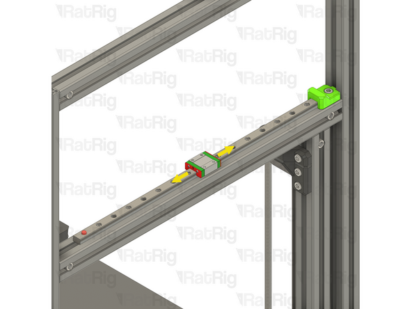 Optional: It is recommended, but not required, to reinstall one of the plastic stops in the linear rail to prevent the carriage from being able to leave the linear rail
