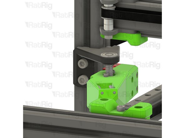 Fit the bearing onto the lead screw and into the constraint assembly as shown