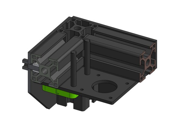 Make sure the plate is in the corner and tighten the M6 screws to lock the T-Nuts in place