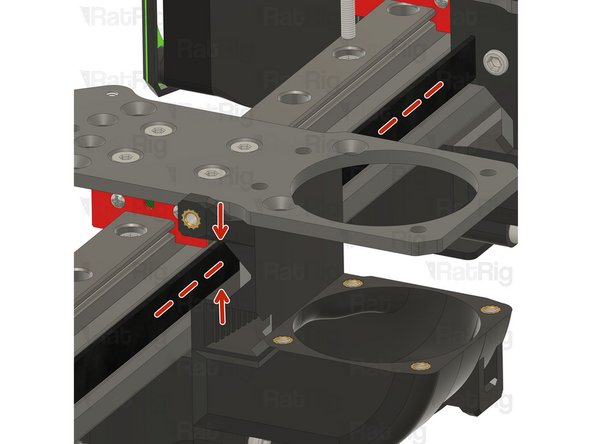 Take special care to avoid pinching or damaging the T0 belt during the installation process.