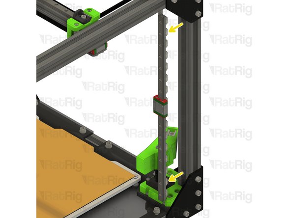 Loosen but do not remove all of the M3x12 screws securing the linear rail to the frame