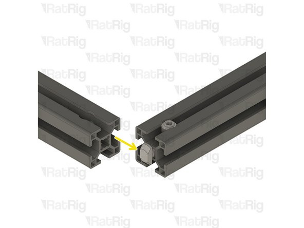 The T-nut pin groove must be facing the same side as the set screw, if not, the quick connector won't work.