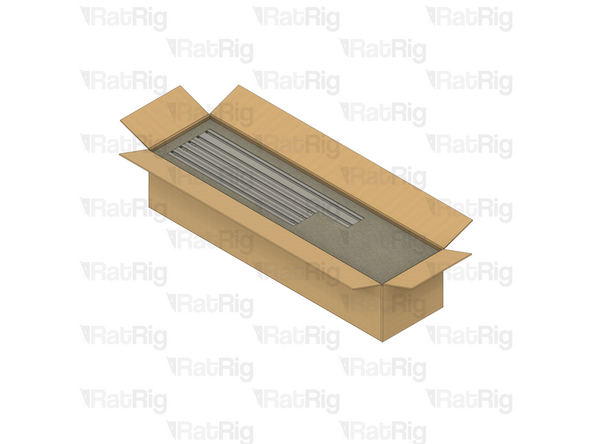 All of the extrusions for the V-Core 4.0 are provided packed in the same box. The SKU varies depending on the size being assembled: