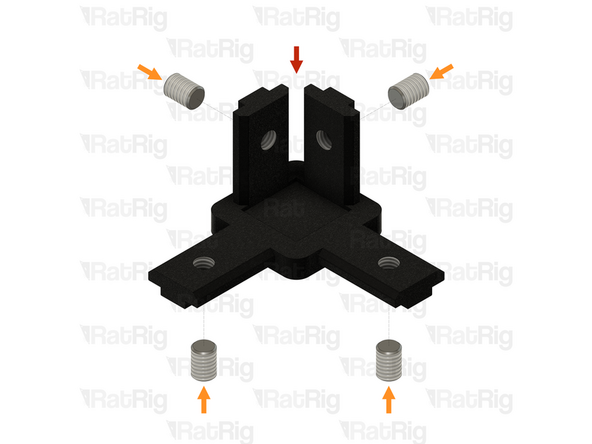 1x Inside hidden three way corner