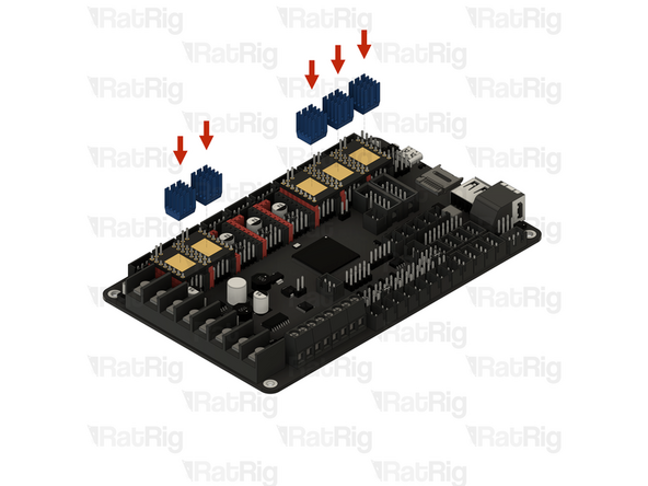 Install a heatsink onto each stepper driver