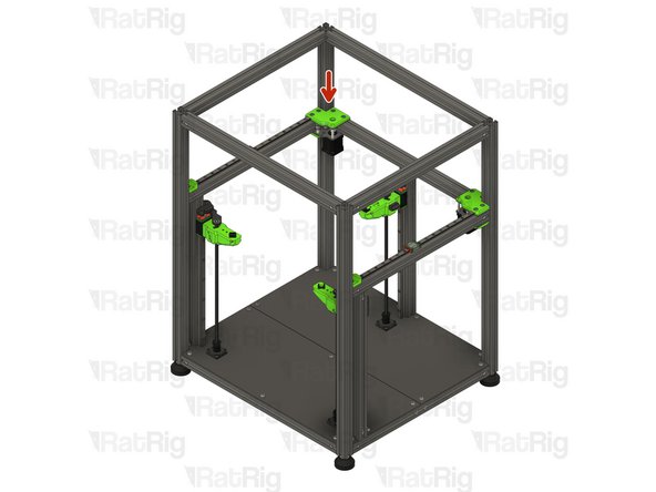 Repeat Steps 17 to 20 and install the left stepper motor to the V-Core 4 frame.