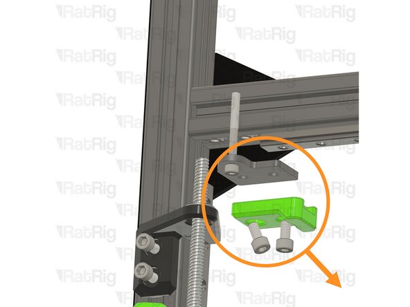 The M6x12 Cap Head Screws might need to come out at an angle to clear the Z axis linear rail
