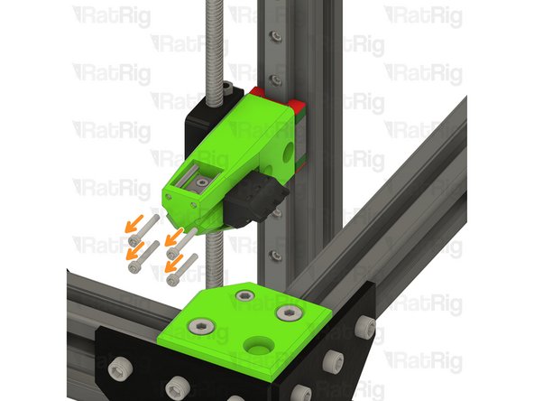 Remove the four M3x20 screws from the rear bed arm