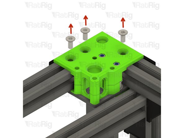 Remove the three marked M6x14 countersink screws