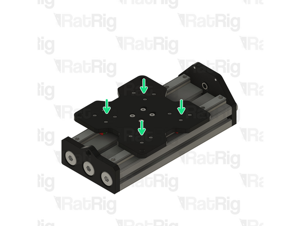 Tighten the remaining screws on the linear rail