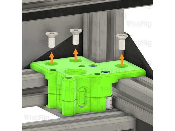 Remove the three M6x14 Countersink Screws