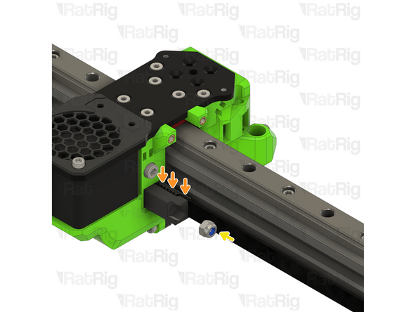 Insert the end of the belt inside the belt tensioner, and make sure the teeth are secured.