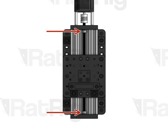 Press the Lock Collars against the inner face of each C-Beam End Mount and tighten their Set Screw, to lock them in position.