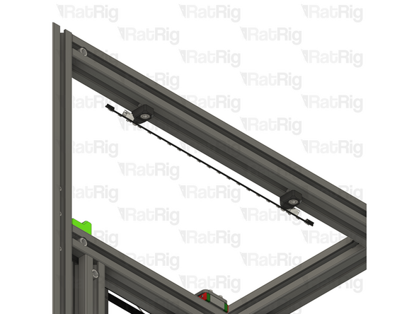 Align the LED strip mounts with the frame, making sure both T-nuts slot into the extrusion slots