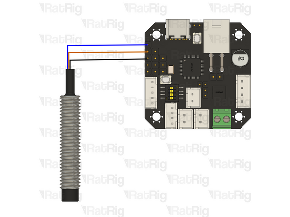Connect the Z-probe wires to the marked connector on the toolboard