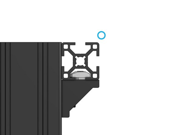 3030 T-Slot 492mm. Hold against the Z pillars and tighten screws on Corner Connectors below.