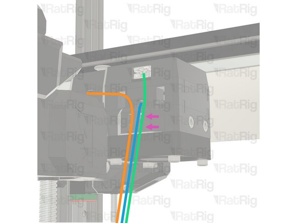 Route the VAOC endstop cable as shown
