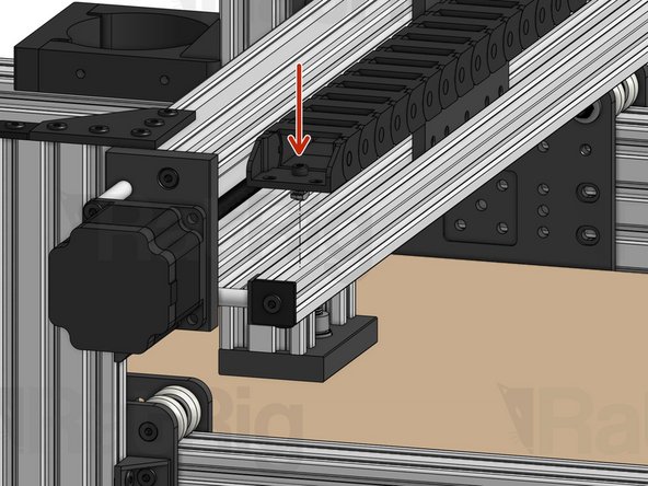 Fit the Drop-in T-Nut inside the 2020 profile slot and tighten the screw.