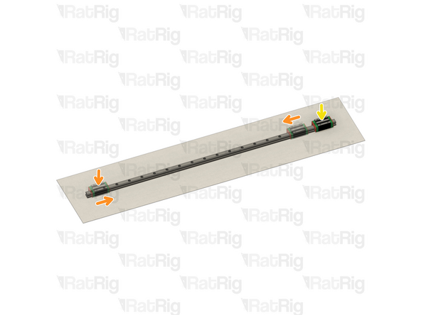 Both carriages should move smoothly over the entire length of the rail