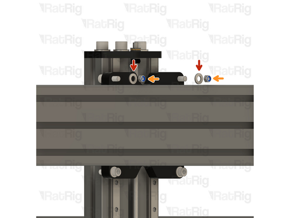 Insert an M8 Washer on to each screw