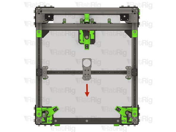 Tighten the M3x6 Countersink Screws to secure the plate to the carriage