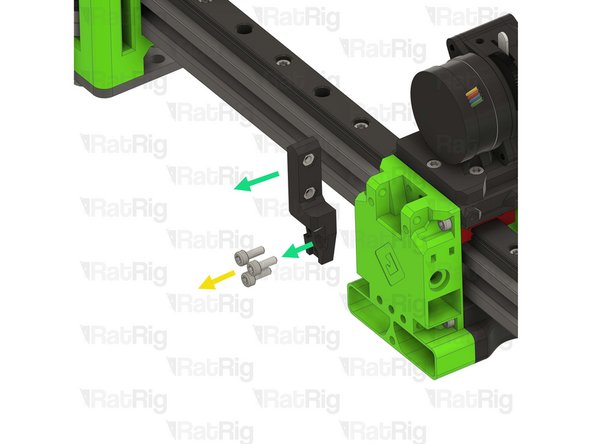 Remove the marked three M3x8 Cap Head Screws