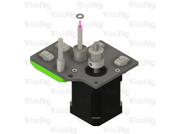 Install the following components on the rear M5x45 Screw in the order shown in the image: