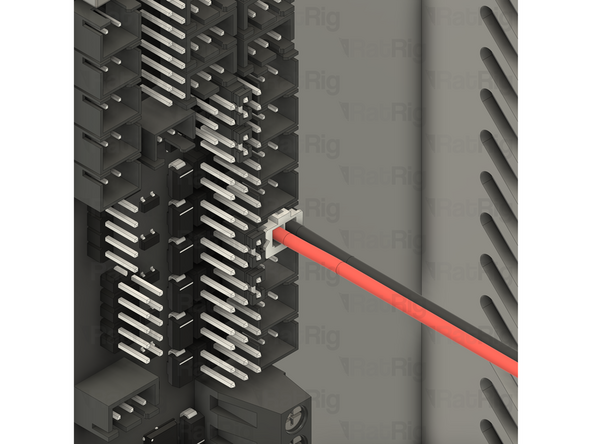 Route the fan wiring as shown