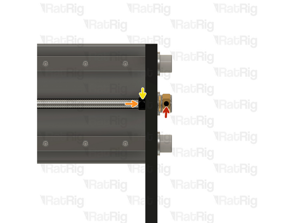 Tighten the screw on the tensioner nut once the lead screw is properly adjusted