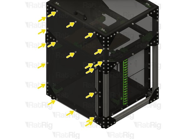Align the panel to the frame as shown