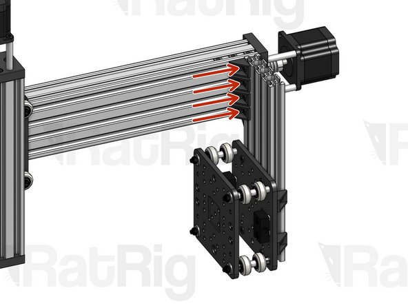 Repeat this step for the other Y carriage on the opposite side of the C-Beam