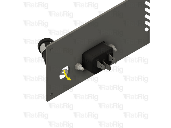 Rotate the fuse holder, so the flat surface is aligned with the flat on the panel cutout